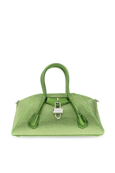 Givenchy Antigona Embellished Mini Top Handle Bag In Absynthegreen