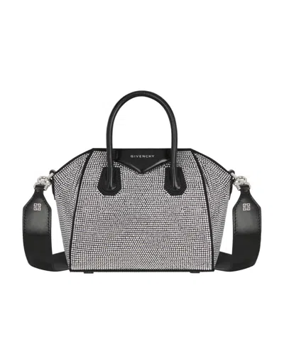 Givenchy Antigona Embellished Top Handle Bag In Black