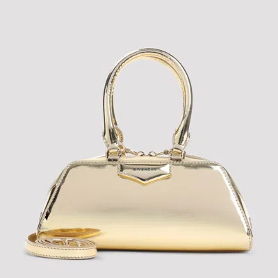 Givenchy Antigona Mini Top-handle Bag In Mirror Laminated Leather In Gold