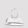 Givenchy Small Antigona East-west Laminated Leather Handbag In Silver