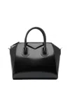 Givenchy Antigonia Black Calf Leather Cotton Acrylic Handbag In Black