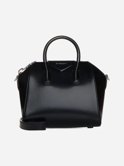 Givenchy Antigona Mini Bag In Box Leather In Black