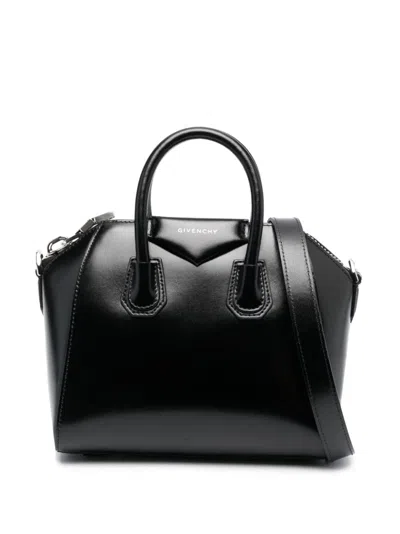 Givenchy Antigona Leather Mini Handbag In Black