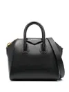 GIVENCHY BLACK LEATHER HANDBAG WITH GOLD-TONE HARDWARE AND DETACHABLE STRAP FOR WOMEN
