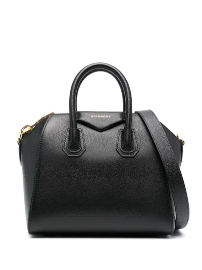 Givenchy Antigona Mini Leather Handbag In Black