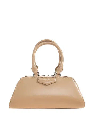 Givenchy Beige Leather Small Antigona East-west Handbag Sand Borse A Mano In Brown