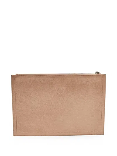 Pre-owned Givenchy Antigona Leather Pouch In Neutral