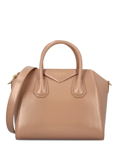 Givenchy Antigona Leather Small Tote Bag In Neutral