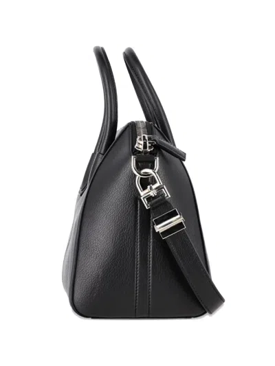 Pre-owned Givenchy Antigona Leather Top Handle Bag In Black
