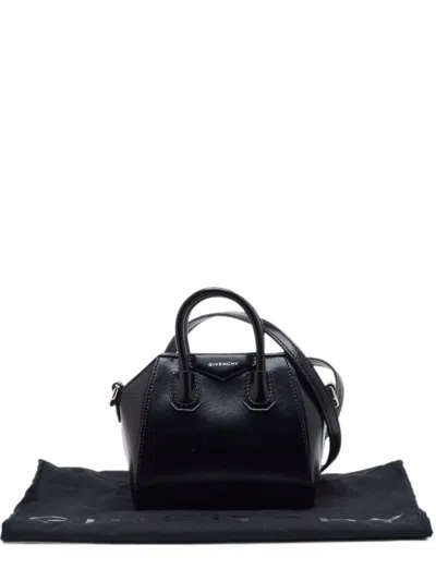 Pre-owned Givenchy Antigona Leather Tote Bag In Black