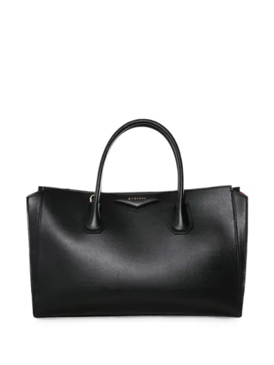 Givenchy Antigona Leather Tote Bag In Blue