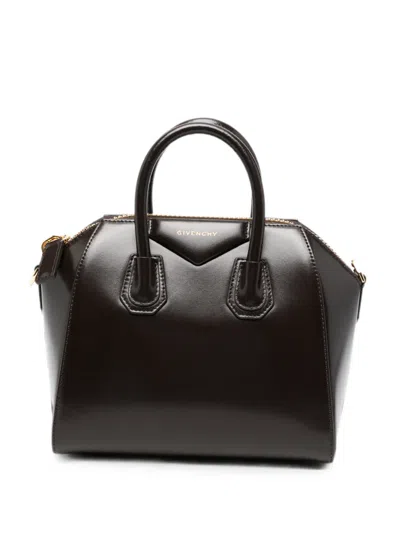 Givenchy 19 Cm X 26 Cm X 13 Cm Mini Calf Leather Shoulder Bag With Gold-tone Hardware In Black