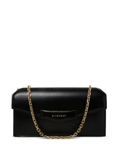 Givenchy Antigona Leather Wallet On Chain In Black
