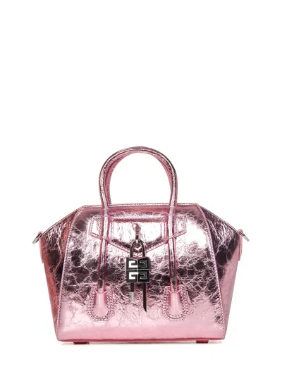 Givenchy Antigona Lock Mini Handbag In Pink