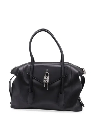 Pre-owned Givenchy Antigona Lock Soft Tote Bag In Black