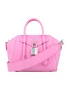 Givenchy Antigona Toy Lock Bag In Box Leather In Pink