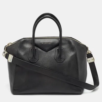 Pre-owned Givenchy Antigona Medium Black Leather Satchel