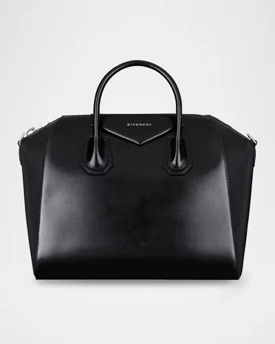 Givenchy Antigona Medium Top-handle Bag In Box Leather In 001 Black