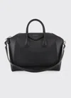 Givenchy Antigona Medium Top Handle Bag In Grained Leather In Black