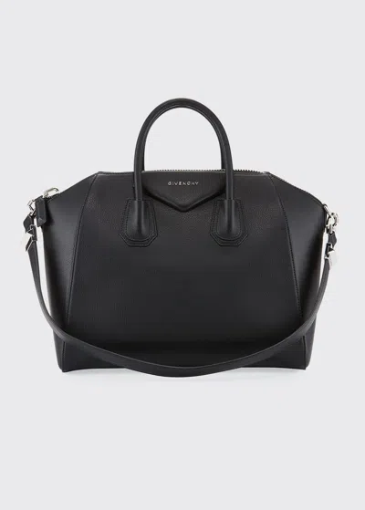 Givenchy Antigona Medium Top Handle Bag In Grained Leather In Black