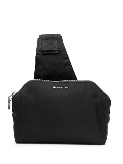 Givenchy Logo-print Shoulder Bag In Black