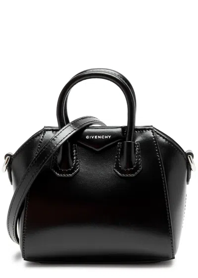 Givenchy Antigona Micro Leather Cross-body Bag In Black