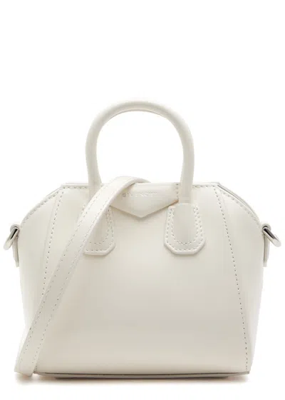 Givenchy Antigona Micro Leather Cross-body Bag In Ivory