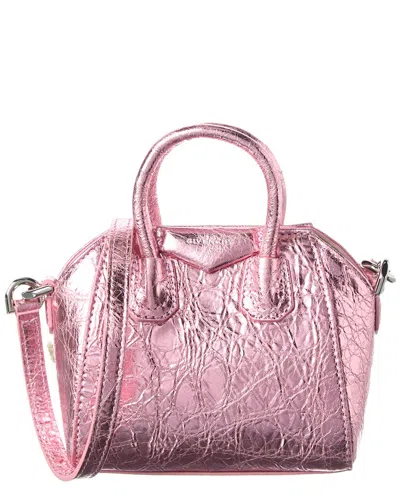 Givenchy Antigona Micro Leather Satchel In Pink