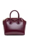 Givenchy Mini Antigona Leather Satchel In Purple