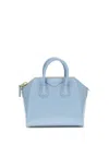 Givenchy Antigona Mini Top-handle Bag In Patent Leather In Blue