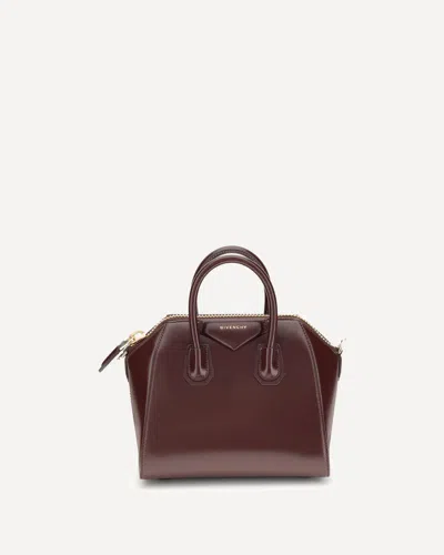 Givenchy Antigona Mini Handbag In Burgundy