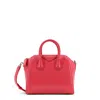 Givenchy Mini Leather Shoulder Bag With Structured Shape In Red