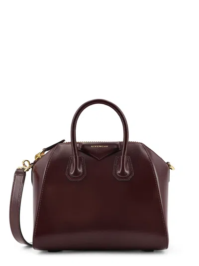 Givenchy Antigona Mini Leather Crossbody Bag In Purple