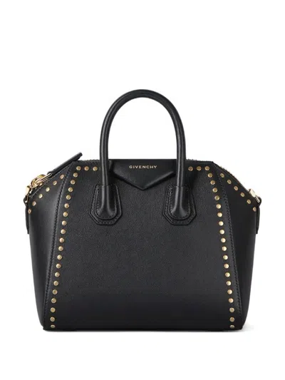 Givenchy Antigona Mini Leather Handbag In Black