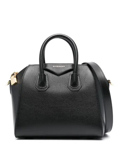 Givenchy Antigona Mini Leather Handbag In Black