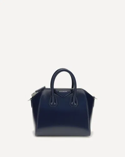 Givenchy Antigona Mini Leather Handbag In Blue