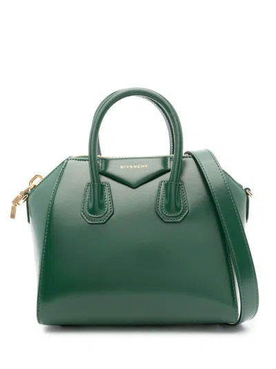 Givenchy Antigona Mini Leather Handbag In Green
