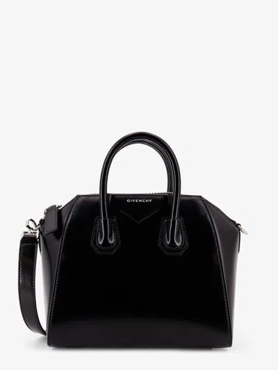 Givenchy Antigona Mini Leather Shoulder Bag In Black
