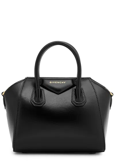 Givenchy Antigona Mini Leather Top Handle Bag In Black