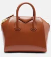 Givenchy Mini Antigona Bag In Box Leather In Brown