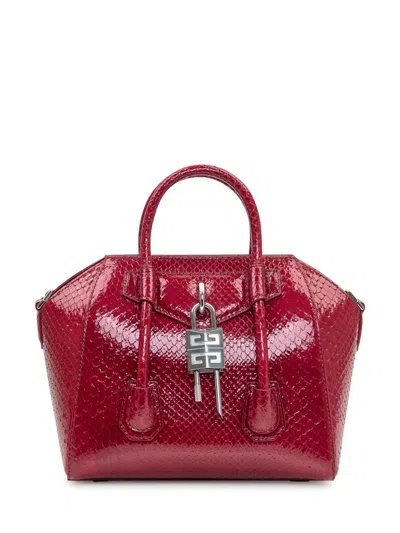 Givenchy Antigona Mini Lock Bag In Red