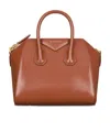 Givenchy Mini Antigona Bag In Box Leather In Brown