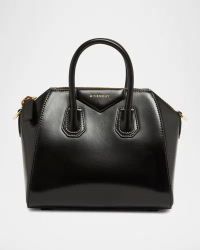 Givenchy Antigona Mini Top-handle Bag In Box Leather In Black