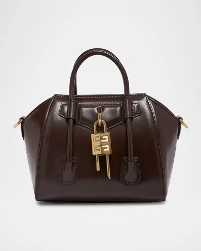 Givenchy Antigona Mini Top Handle Bag In Box Leather In Charcoal