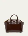 Givenchy Antigona Mini Top Handle Bag In Box Leather In Ebony Brown