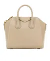 Givenchy Women Sand Leather Mini Antigona Handbag In Natural Beige