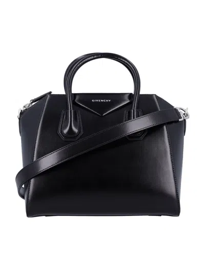 Givenchy Antigona Piccola Leather Handbag In Black