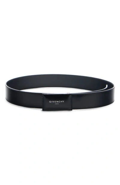 Givenchy Antigona Plaque Leather Belt In Blue