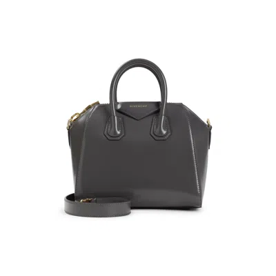 Givenchy Antigona Mini Top Handle Bag In Grained Leather In Black
