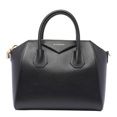 Givenchy Antigona Small Leather Handbag In Black